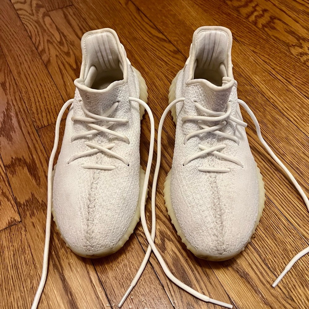 Yeezy Boost gym shoes in white